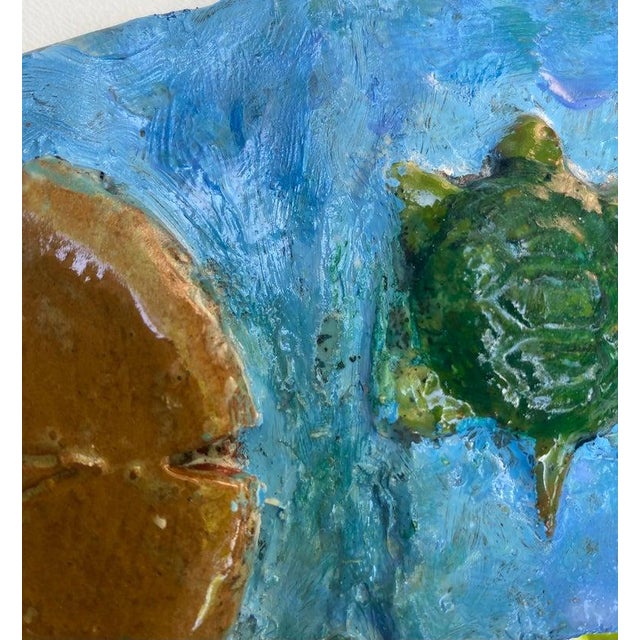 2020s "Under the Sea" Glazed Ceramic Mirror by Florida Artist Rexx Fischer, Signed For Sale - Image 5 of 7