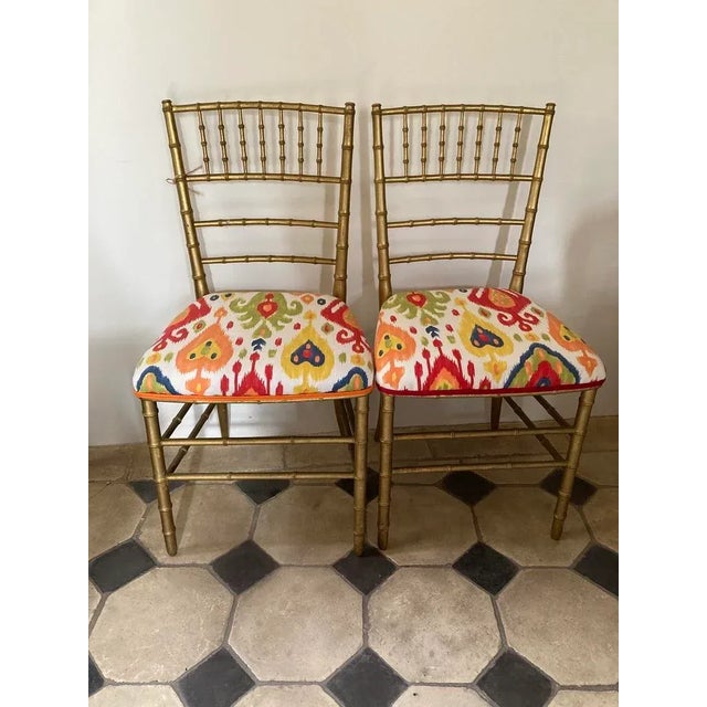 Antique Golden Wooden Chairs, 1890s, Set of 2 For Sale - Image 9 of 9