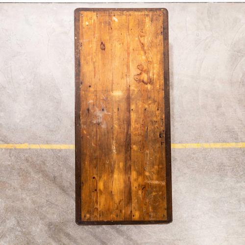 1940’s good sized straight leg large rectangular oak dining table – two drawer. Practical sized original french table with...