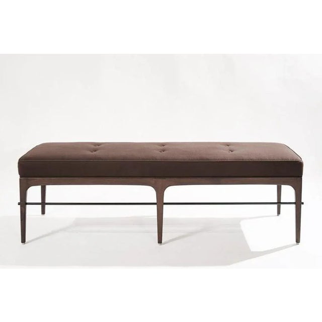 The Linear Bench is a refined take on mid-century modern design inspired by Edward Wormley with a sleek silhouette...