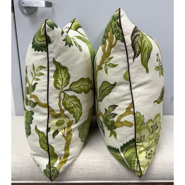 Schumacher Celerie Kemble for Schumacher Hothouse Flowers Pillows, Pair For Sale - Image 4 of 12