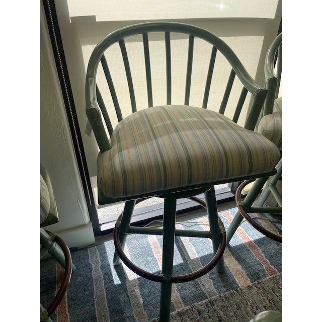 Set of 4 McGuire Coastal Chairs For Sale - Image 15 of 16