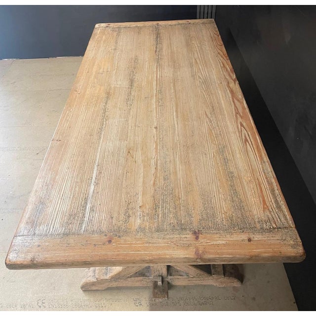 Vintage Farmhouse Dining Table in Pine, 1920 For Sale - Image 11 of 18
