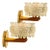 Brass & Glass Wall Lights in the style of Hillebrand, Germany, 1960s For Sale