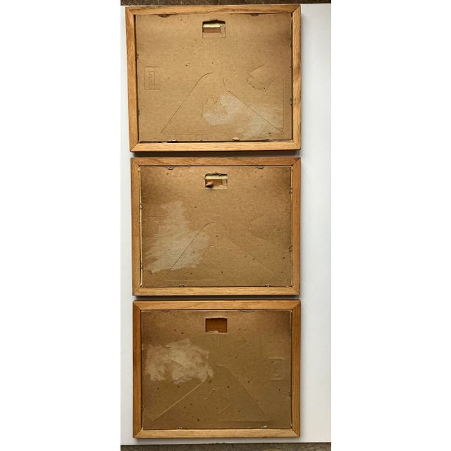 1980s 1980’s 3 Traditional Cross Stitch Needlepoint Garden Pictures Framed-Set of 3 For Sale - Image 5 of 5