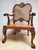 Chippendale Bergere Armchair in Carved Mahogany with Caned Backrest and Lion's Claw and Ball For Sale - Image 6 of 18