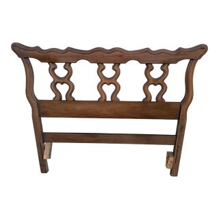 1970s Country Style Twin Solid Wood Headboard For Sale