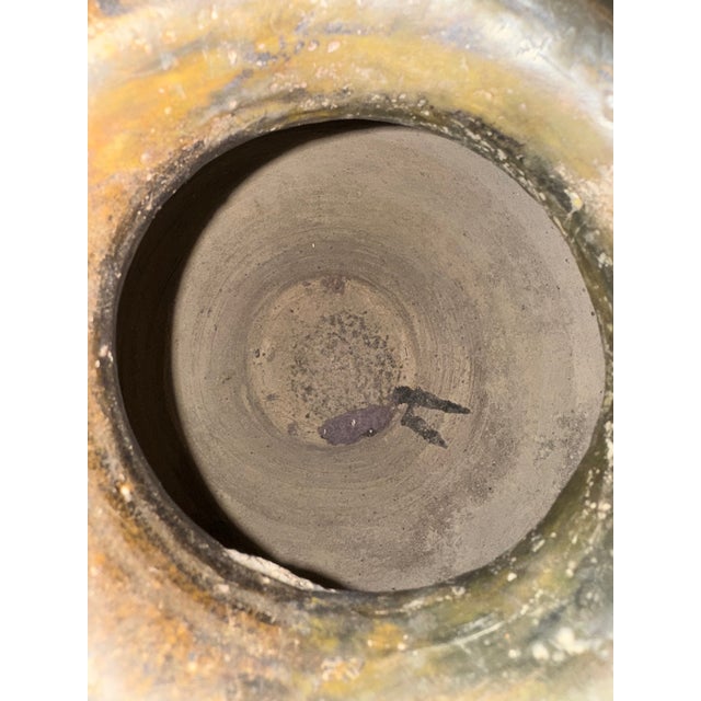 Antique Chinese Brown Martaban 16".5 Ceramic Drip Glazed Storage Jar For Sale - Image 4 of 12