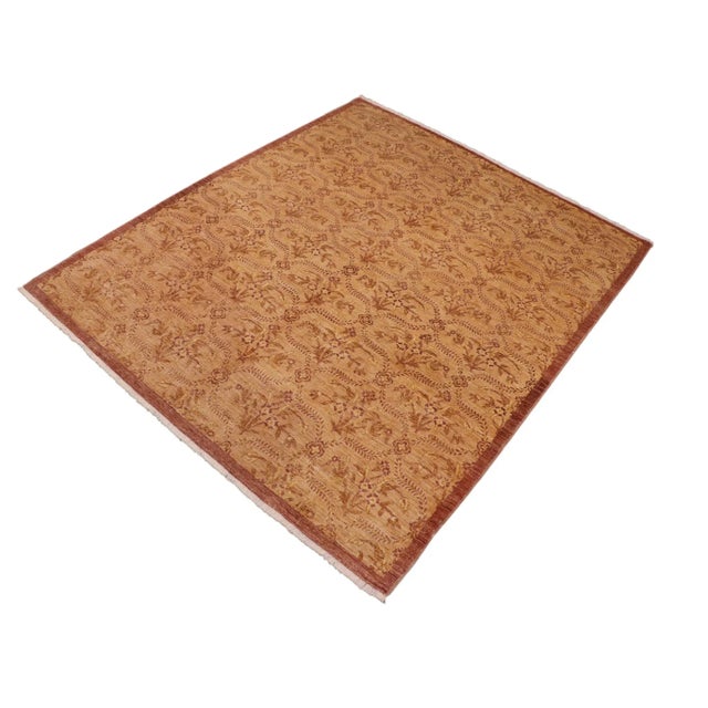 Boho Chic Boho Chic Ziegler Staci Tan Gold Hand-Knotted Wool Rug - 8'2'' X 10'0'' For Sale - Image 3 of 8