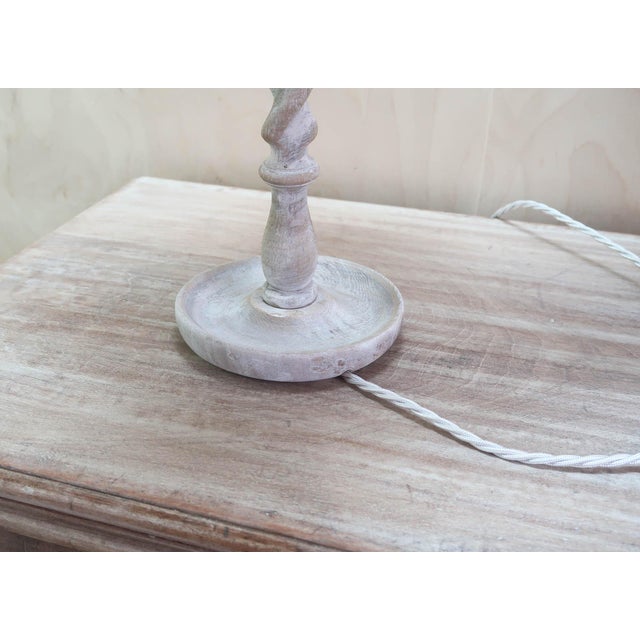 1920s Antique English Limed Oak Table Lamps, 1920s, Set of 2 For Sale - Image 5 of 9