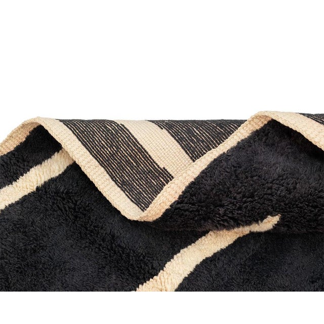Textile Premium Hand-Knotted Moroccan Wool Rug | 11'10" X 8'0" | One of a Kind For Sale - Image 7 of 11