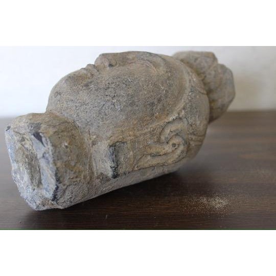 Stone 15th Century & Earlier Authentic Northern Wei Buddha Head Fragment - 8” For Sale - Image 7 of 8