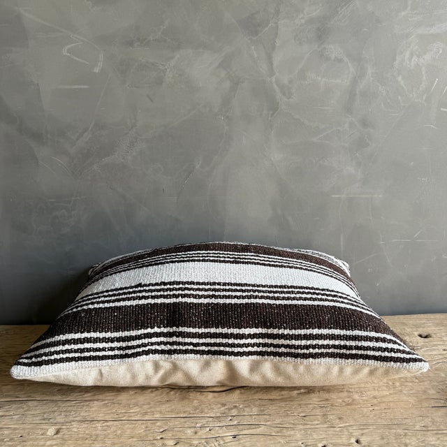 Not Yet Made - Made To Order Vintage Rug Pillow Cover With Stripes For Sale - Image 5 of 7