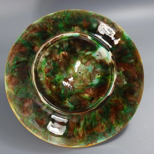 Rare Circular George Jones Majolica Squirrel Nut Dish For Sale - Image 11 of 14