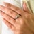 Marquise Cut Diamond Contemporary Soliatire Ring Wave Band Size 6.5 in 14k White Gold For Sale - Image 4 of 14