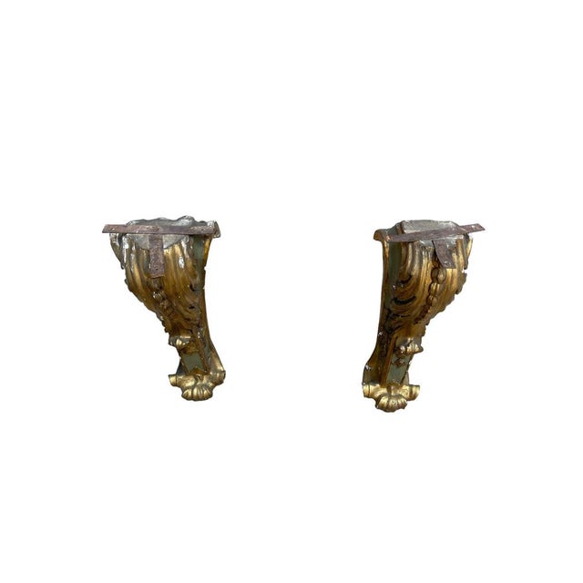 Wood Antique Wooden Shelves, Set of 2 For Sale - Image 7 of 9