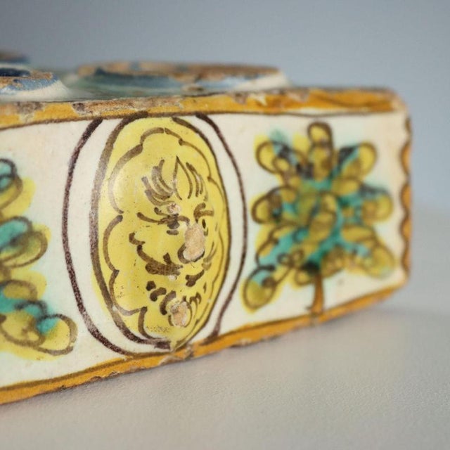 Spice Rack in Polychrome Majolica For Sale - Image 3 of 9