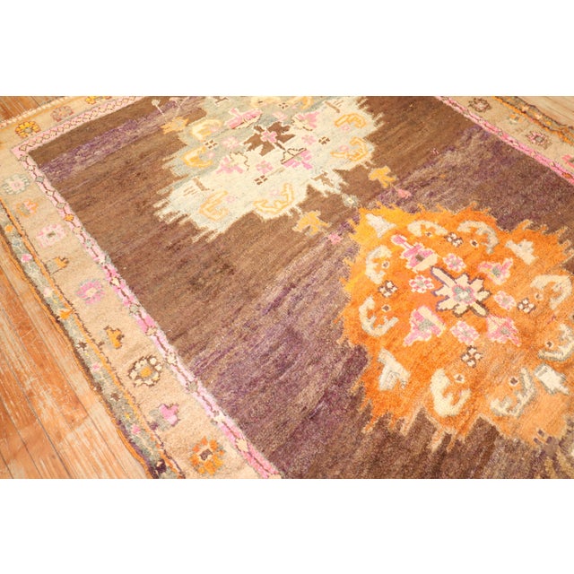 Late 20th Century Late 20th Century Zabihi Collection Floral Turkish Kars Rug - 7' x 9'4" For Sale - Image 5 of 10