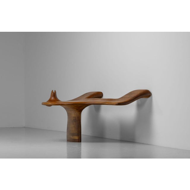 Sculptural Wall Mounted Table in Ash Wood, Netherlands, 1970s For Sale - Image 11 of 16