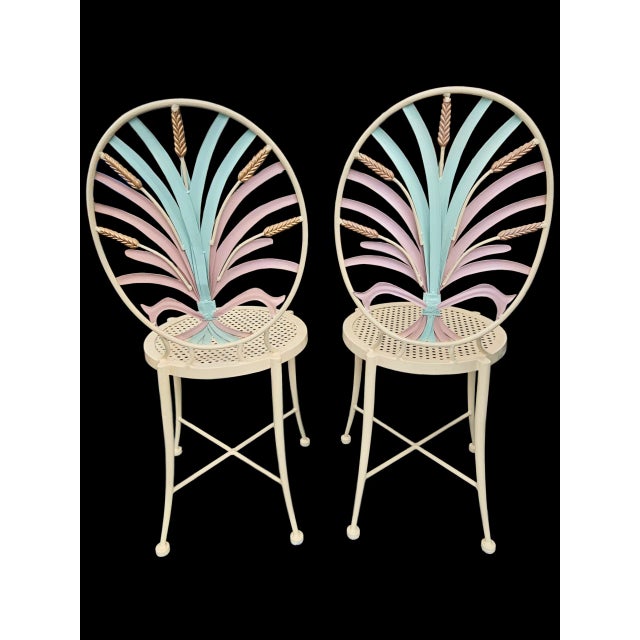 1960s 1960s Vintage Hollywood Regency Wheat-Sheaf Table Set of 3 For Sale - Image 5 of 9