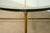 LaBarge Hollywood Regency Brass and Glass Hooved Feet Cocktail Table | Circa 1960s For Sale - Image 9 of 12