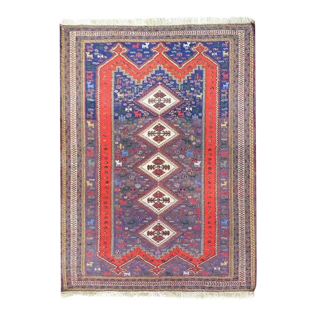 Vintage Persian Sumak Rug For Sale