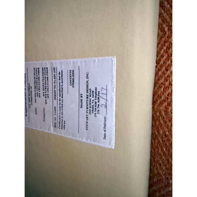 Orange Stewart Furniture Orange Tweed Sofa For Sale - Image 8 of 13