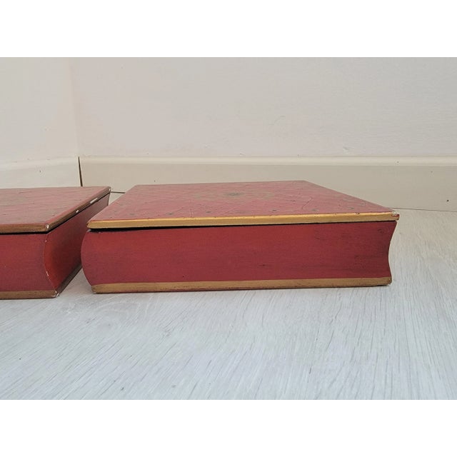 Traditional Wood Covered Photo Albums - a Pair For Sale - Image 3 of 7