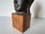 Wood 1970’s Vintage Cast Bronze Buddha Head Sculpture on Wood Stand For Sale - Image 7 of 11
