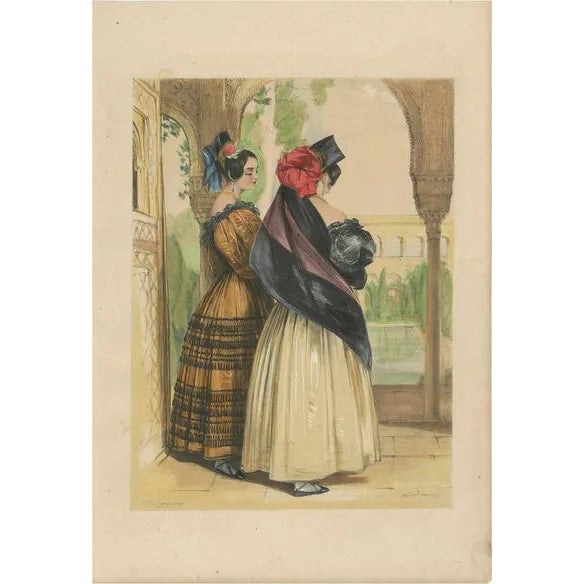 J. F. Lewis, Two Spanish Ladies, 1836, Paper For Sale