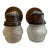 Mid 20th Century Outdoor Wall Sconces With Diamond Glass Pattern - a Pair For Sale