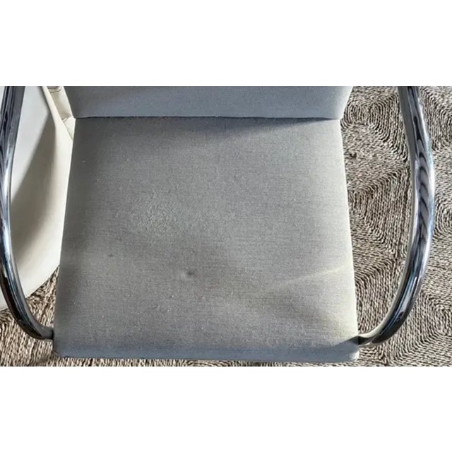 Mid Century Knoll International Brno Tubular Chrome Cantilever Chair - Signed and Dated 1979 For Sale - Image 14 of 15