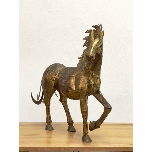 1960s Brass Horse by Artis Luciano Bustamante For Sale - Image 5 of 11