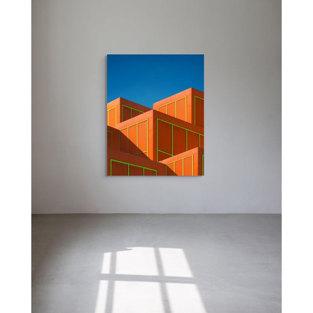 Contemporary Neon Boxes III by Marc Fischer — Limited Edition Architectural Metal Print, Edition of 3 For Sale - Image 3 of 4