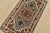 A traditional tribal Heriz rug hand-knotted with fine wool on a cotton foundation. This oriental rug features a central...