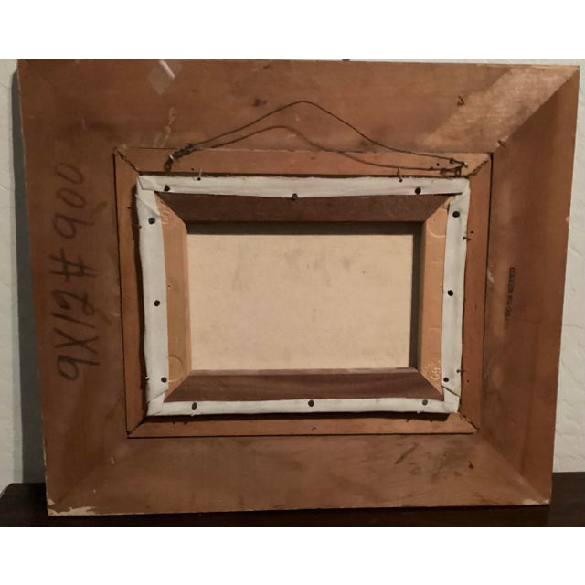 Original Oil Painting, Landscape With 3 Sisters Fishing, Signed by Artist “G.Wodzik” in Red. For Sale - Image 4 of 9