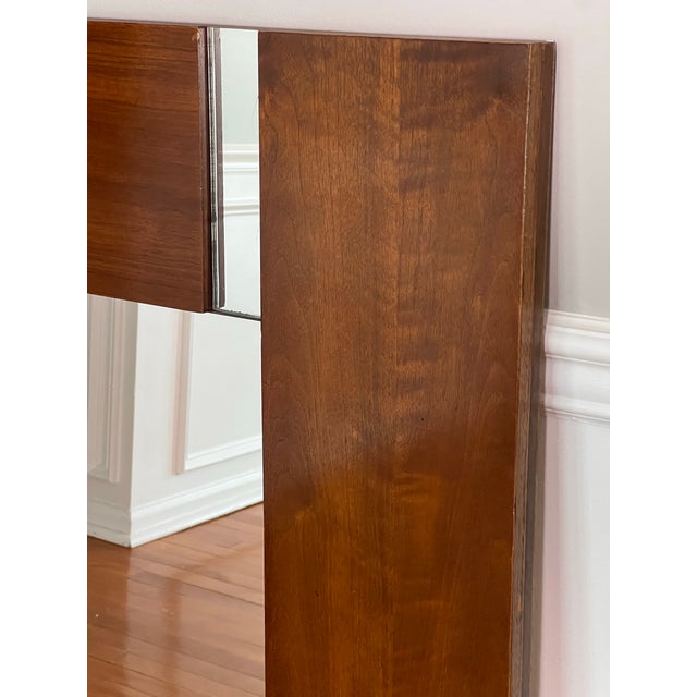 Paul Evans Style Brutalist Walnut Mirror For Sale In Philadelphia - Image 6 of 7