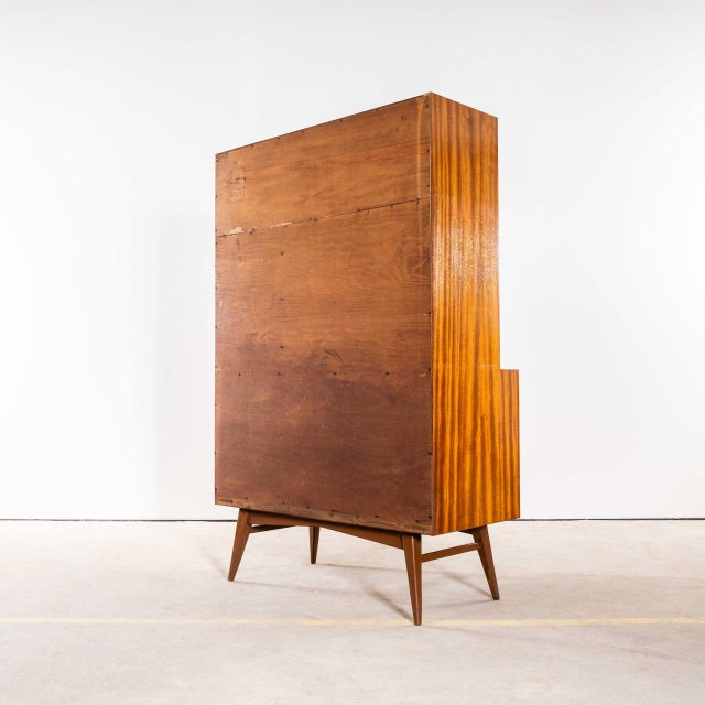 Mid-Century Modern Cabinet with Eight White Drawers, 1950s For Sale - Image 9 of 13