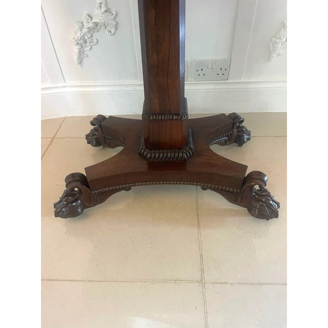 Antique William IV Rosewood Card/Side Table, 1835 For Sale - Image 6 of 12