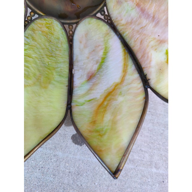 Mid Century Tulip Slag Glass Swag Lamp For Sale In Phoenix - Image 6 of 12