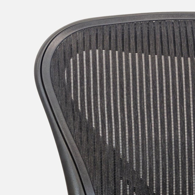 Herman Miller Aeron Size a Ergonomic Office Chair - Black Mesh For Sale - Image 9 of 11