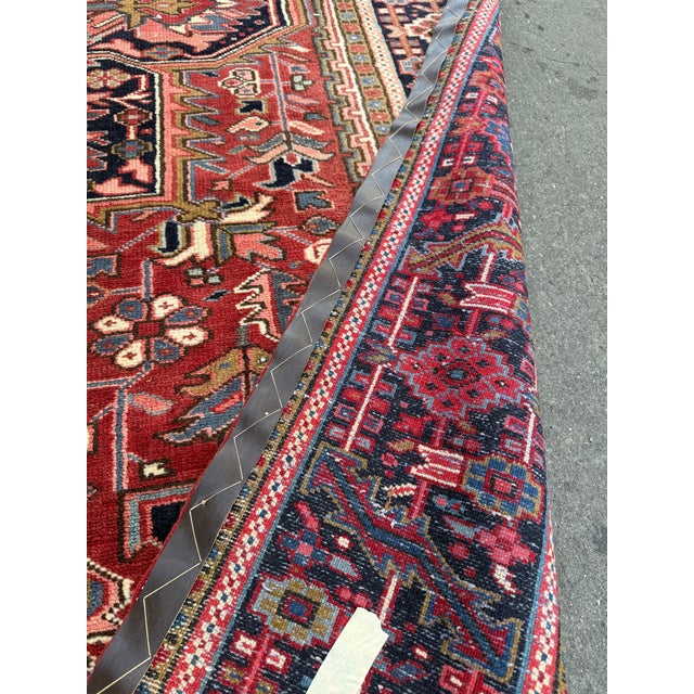 8ft 1in X 11ft Heriz Persian Area Rug For Sale - Image 11 of 12