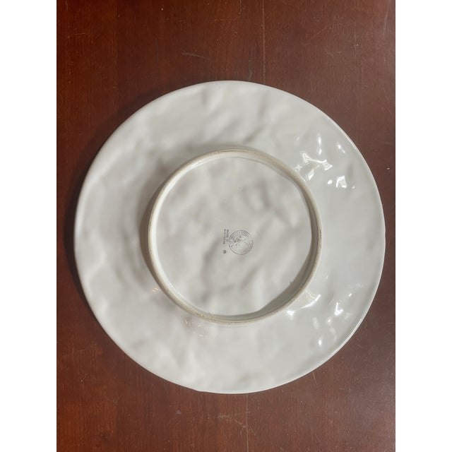 Bordallo Pinheiro Majolica White Maple Leaf 13 1/2” Portugal Serving Plate or Platter. Made in Portugal. In great overall...