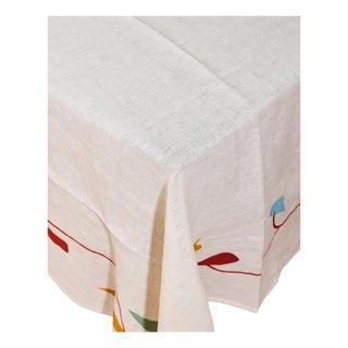Misette Mobile Linen Tablecloth in Multicolor For Sale
