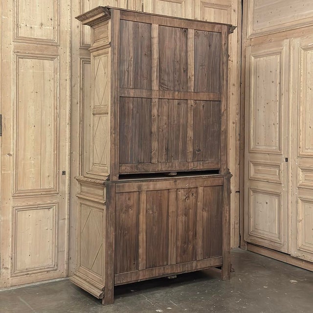 19th Century French Renaissance Hunt Stripped Oak Bookcase For Sale - Image 18 of 18