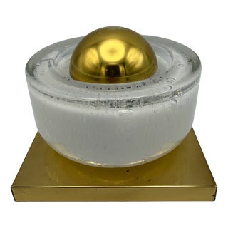Model 2941 Wall Light in Brass and Bubble Glass from Glashütte Limburg, 1970s For Sale
