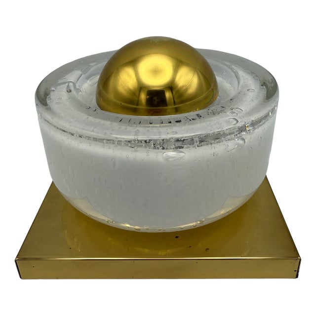 Model 2941 Wall Light in Brass and Bubble Glass from Glashütte Limburg, 1970s For Sale