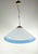 Presenting a cool handmade Murano glass ceiling lamp from the 1970s, characterized by its design featuring white amber and...