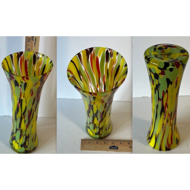 Art Glass Multicolor Vase For Sale - Image 12 of 12