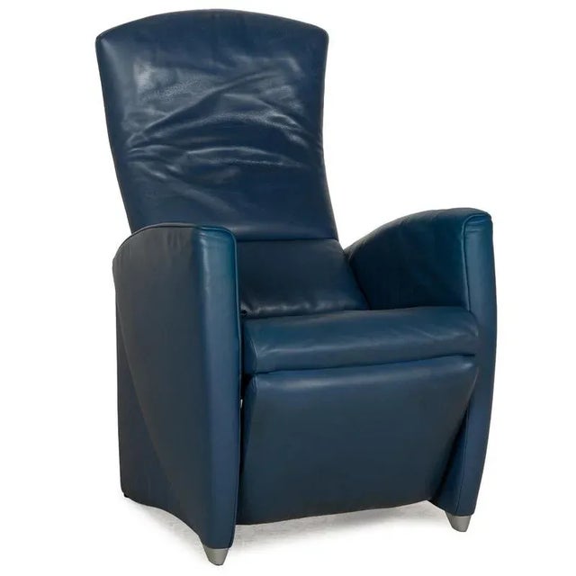 Jori JR 3290 Leather Armchair in Blue For Sale - Image 13 of 13